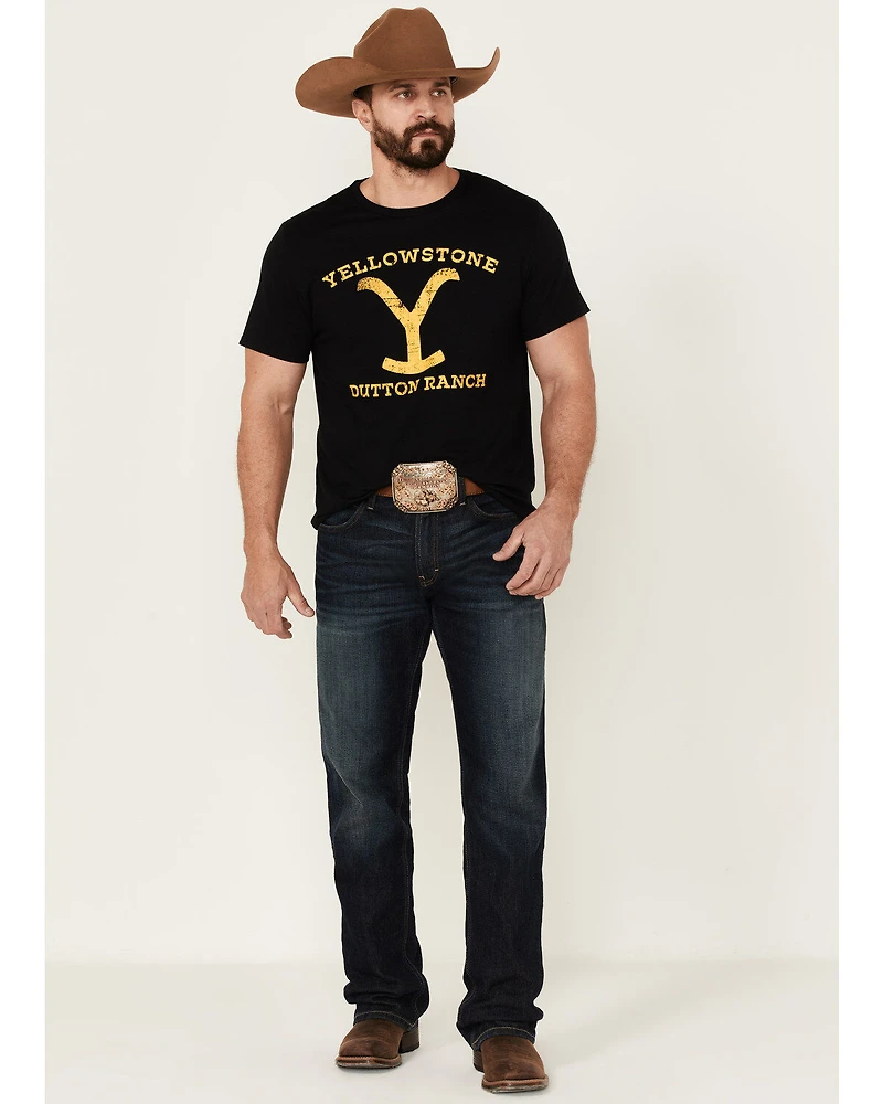 Paramount Network's Yellowstone Men's Dutton Ranch Logo Short Sleeve T-Shirt