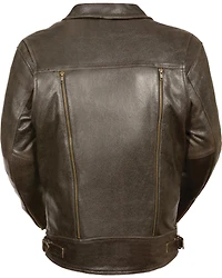 Milwaukee Leather Men's Brown Utility Pocket MC Jacket - Big 4X
