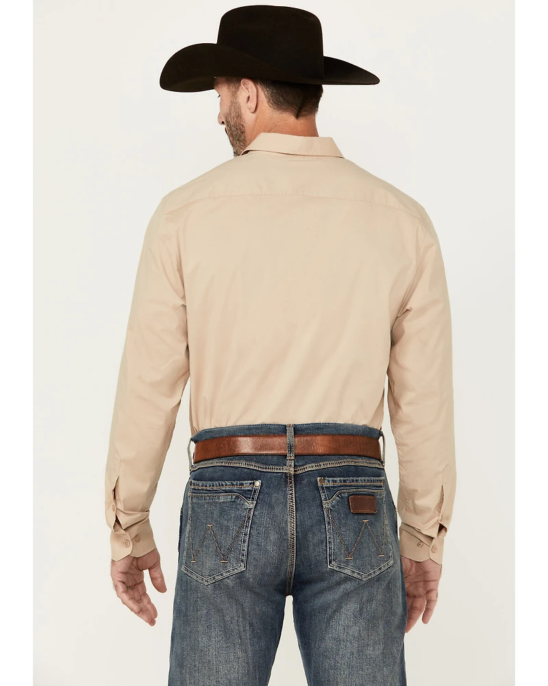Kimes Ranch Men's Team Solid Long Sleeve Button-Down Performance Western Shirt