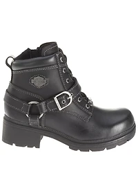 Harley Davidson Women's Tegan Lace Moto Boots - Round Toe