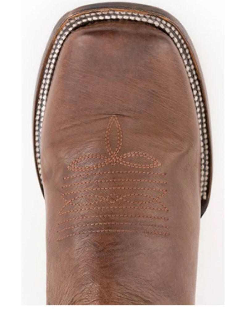Ferrini Men's Smooth Quill Ostrich Exotic Boots - Broad Square Toe