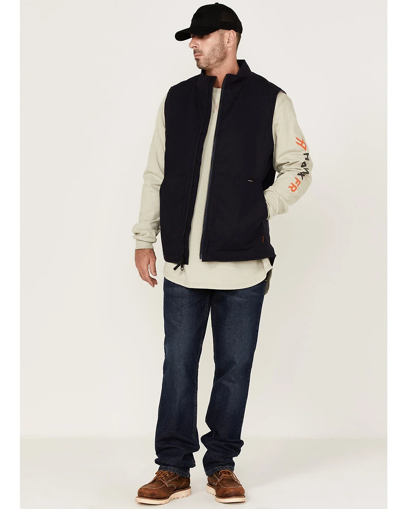 Hawx Men's FR Solid Zip-Front Insulated Work Vest - Tall