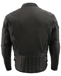 Milwaukee Leather Men's 4X Side Lace Vented Scooter Jacket - Big