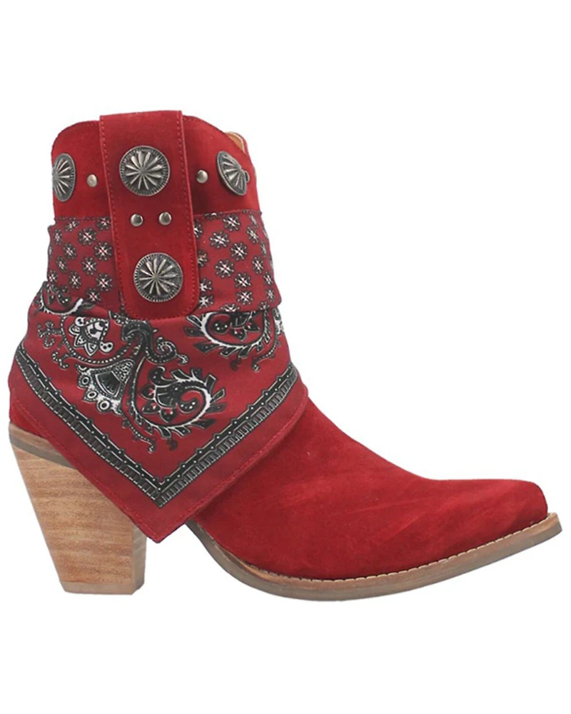 Dingo Women's Suede Bandida Western Booties - Round Toe
