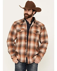 Cody James Men's Caliente Plaid Print Sherpa Lined Button-Down Shirt Jacket