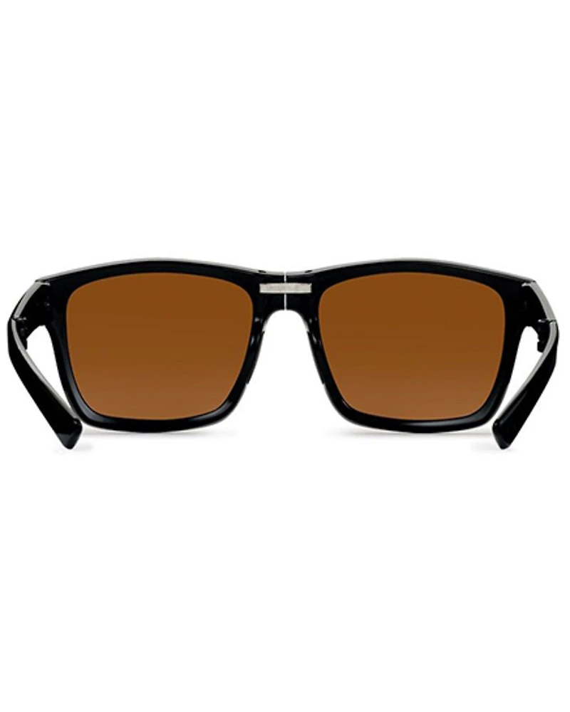 Hobie Men's Imperial Shiny Black & Copper 2" Foldable Polarized Reader Glasses