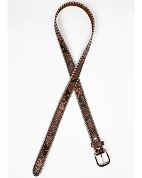 Shyanne Women's Snake Print Skinny Belt