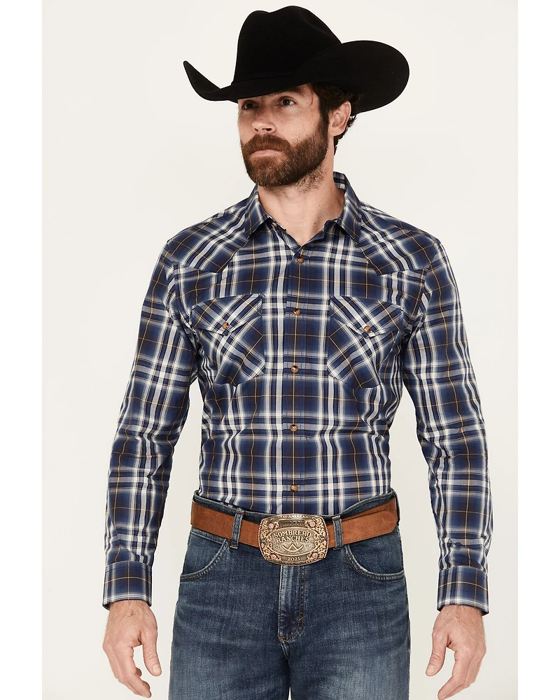 Pendleton Men's Frontier Plaid Print Long Sleeve Snap Western Shirt
