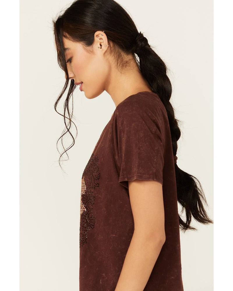 Shyanne Women's Rhinestone Horseshoe Short Sleeve Graphic Tee