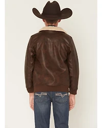 Urban Republic Boys' Faux Leather Aviator Jacket