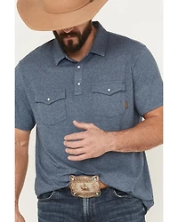 Ariat Men's Retro Southwestern Print Short Sleeve Snap Stretch Polo Shirt