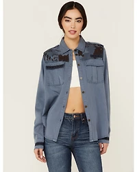 Cleo + Wolf Women's Axel Printed Long Sleeve Button-Down Shirt