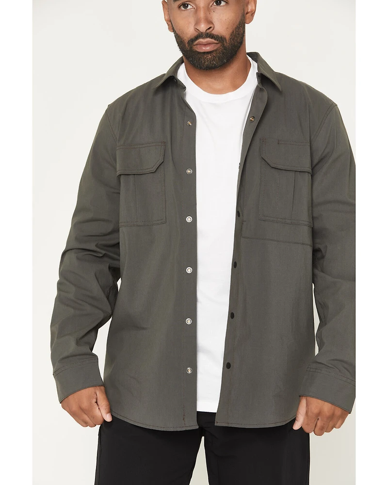 Dickies Men's Tradebuilt Utility Long Sleeve Snap Stretch Work Shirt