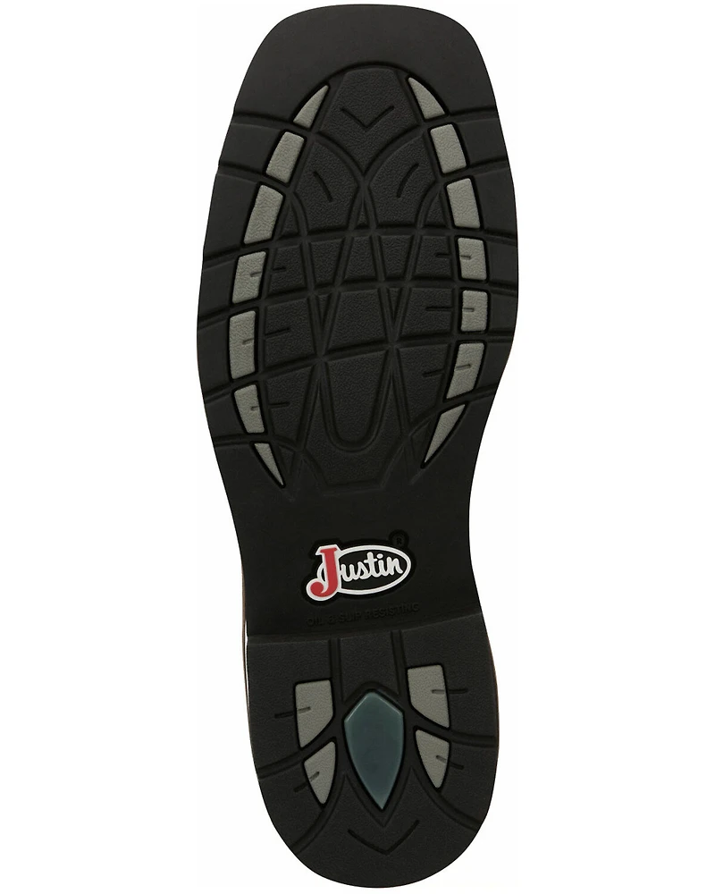 Justin Men's Pulley Lace-Up Work Boots - Steel Toe