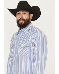 Ely Walker Men's Striped Long Sleeve Pearl Snap Western Shirt
