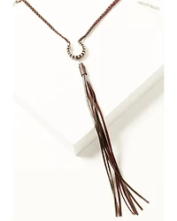Cowgirl Confetti Women's Breakaway Fringe Horseshoe Necklace
