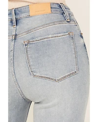 Dear John Women's Fiona Light Wash High Rise Wide Leg Stretch Denim Jeans