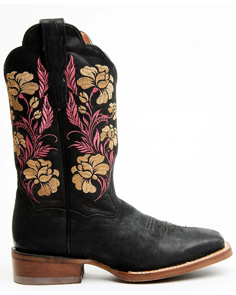 Dan Post Women's Asteria Floral Western Performance Boots - Broad Square Toe