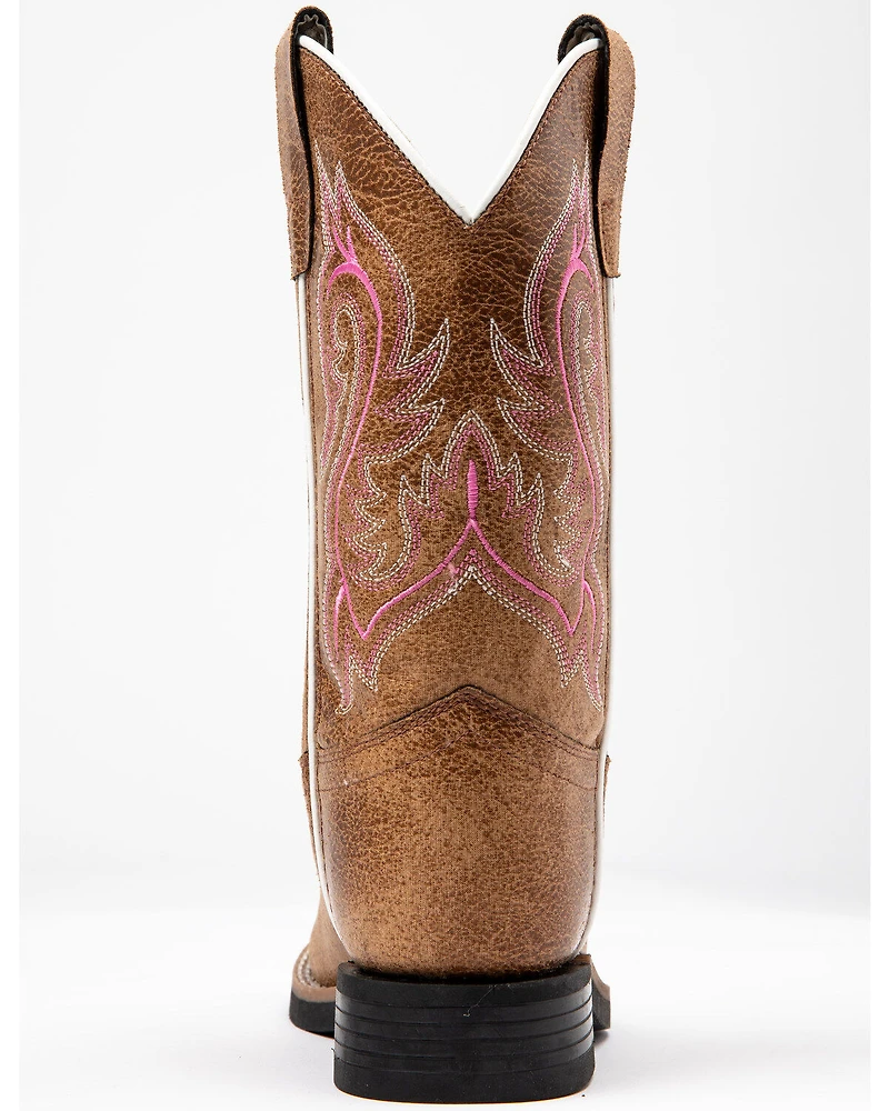 Shyanne Girls' Madison Faux Leather Western Boots - Square Toe