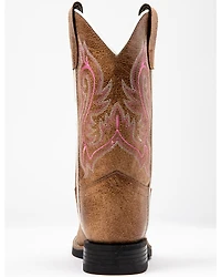 Shyanne Girls' Madison Faux Leather Western Boots - Square Toe