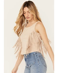 Shyanne Women's Faux Suede Fringe Tank Top