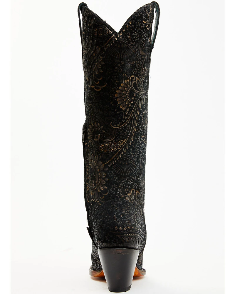 Corral Women's Floral Tall Western Boots - Snip Toe