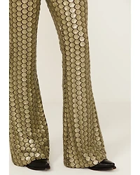 Free People Women's Wilder Days Sequins Flare Pants