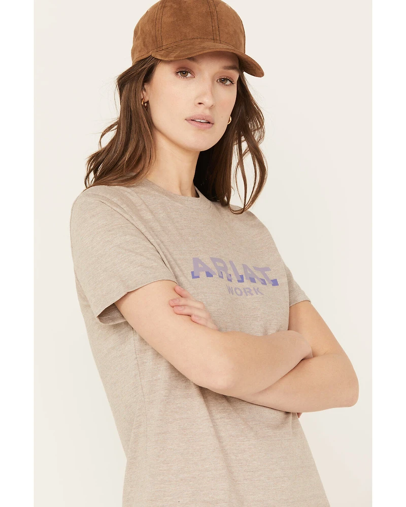 Ariat Women's Rebar Cotton Strong Logo Short Sleeve Work Tee