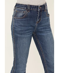 Shyanne Girls' Maren Medium Wash Embroidered Pocket Bootcut Comfort Stretch Denim Jeans