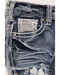 Cowgirl Tuff Girls Double Lucky Mid Rise Bootcut Stretch Denim Jeans