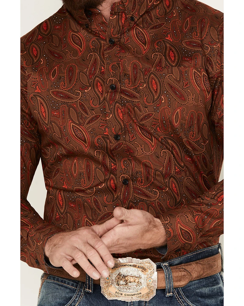 Cody James Men's Tortuga Paisley Print Button Down Western Shirt