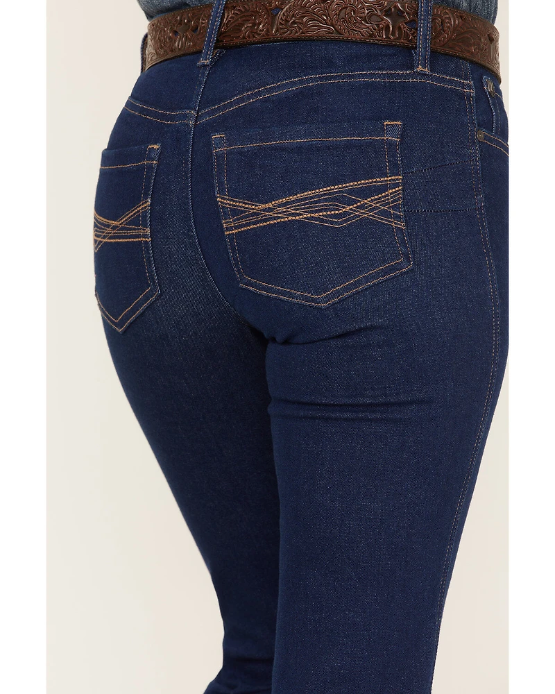 RANK 45® Women's Dark Wash Mid Rise Flare Jeans