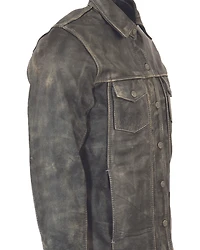 STS Ranchwear Men's Gray The Ranch Hand Leather Jacket