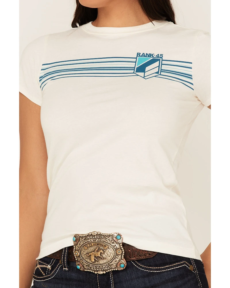 RANK 45® Women's Stripe Logo Graphic Tee
