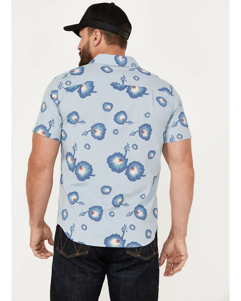 Brixton Men's Charter Floral Print Short Sleeve Button-Down Shirt