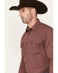 Cody James Men's Fire Mountain Long Sleeve Plaid Print Snap Western Shirt