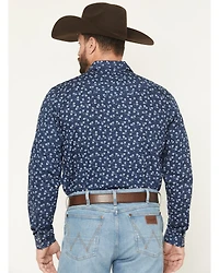 Cody James Men's Tidal Wave Micro Floral Print Long Sleeve Snap Western Shirt