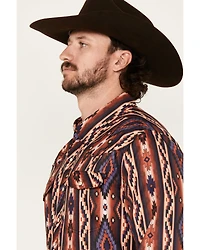 Rock & Roll Denim Men's Tek Southwestern Striped Long Sleeve Snap Western Shirt