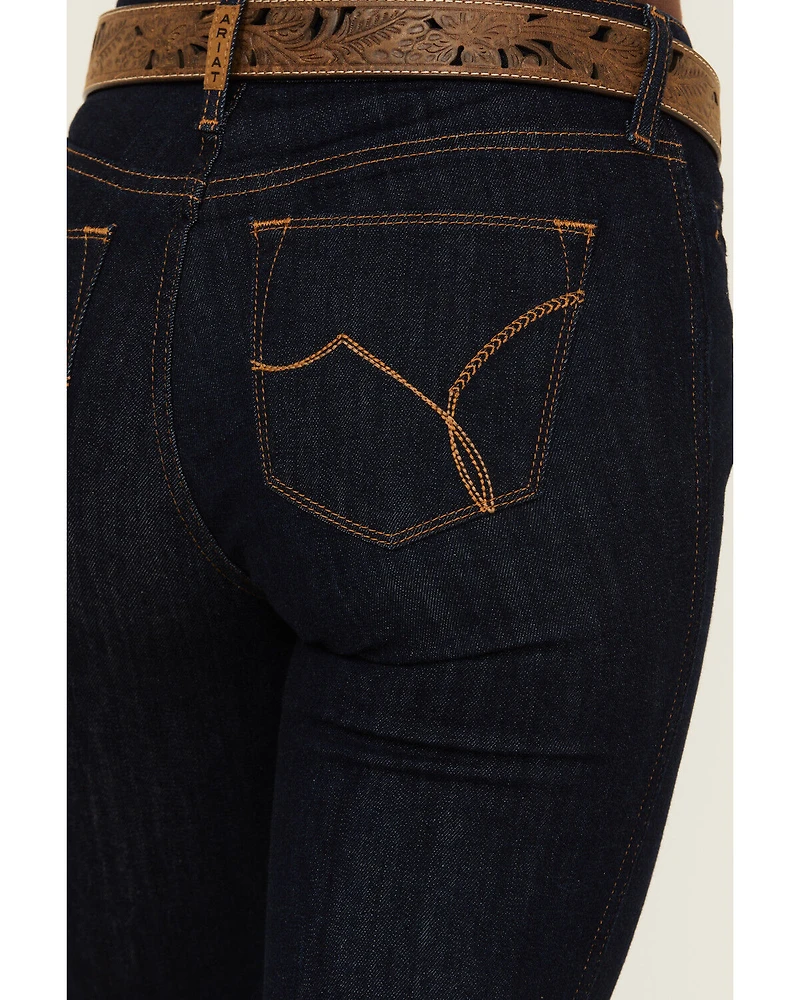 Ariat Women's Lennon Dark Wash Perfect Rise Slim Trouser Stretch Denim Jeans