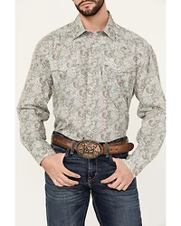 Roper Men's Amarillo Paisley Print Long Sleeve Pearl Snap Western Shirt