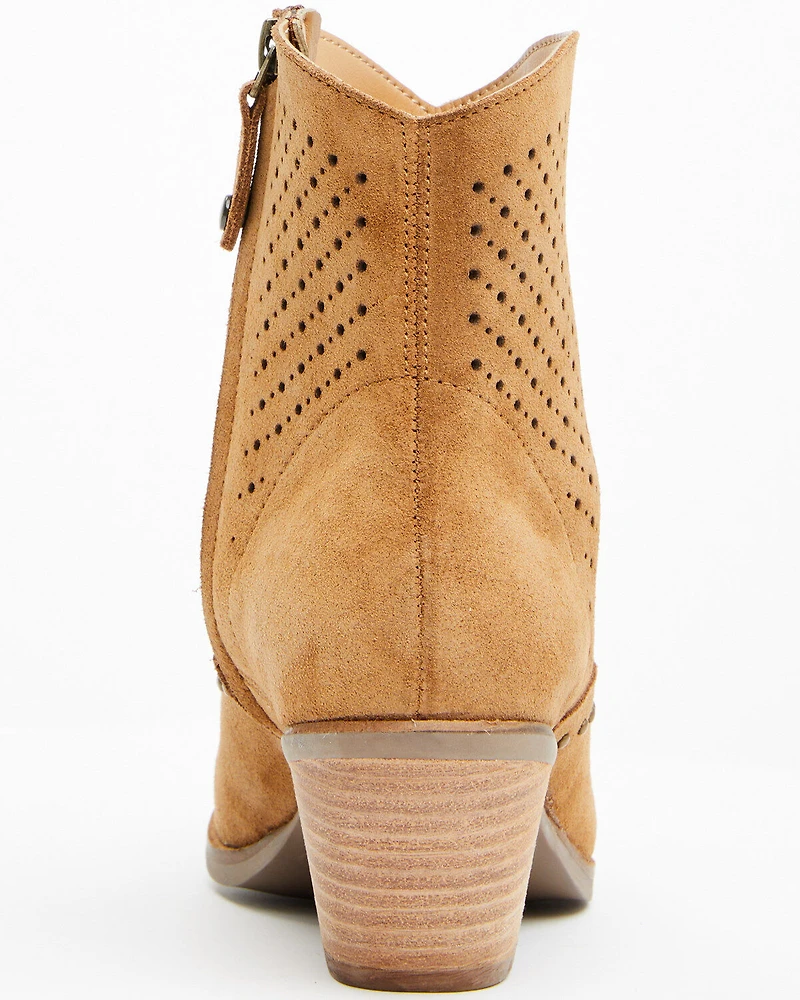 Dingo Women's Miss Priss Suede Booties - Round Toe
