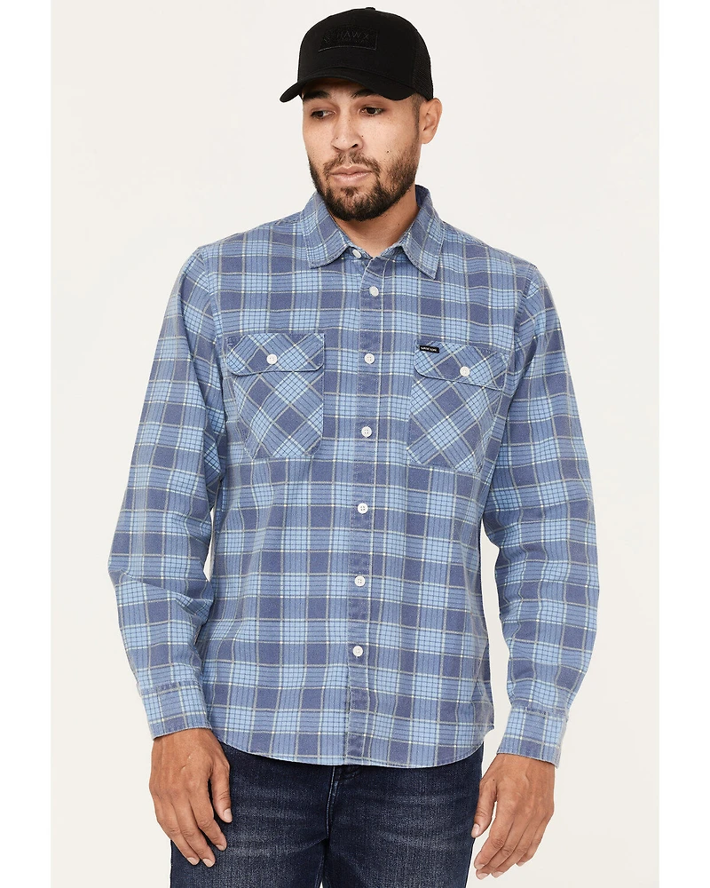 Brixton Men's Bowery Summer Weight Long Sleeve Button Down Shirt