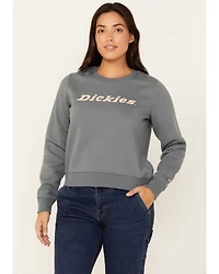 Dickies Women's Heavyweight Wordmark Crew Neck Fleece Sweatshirt