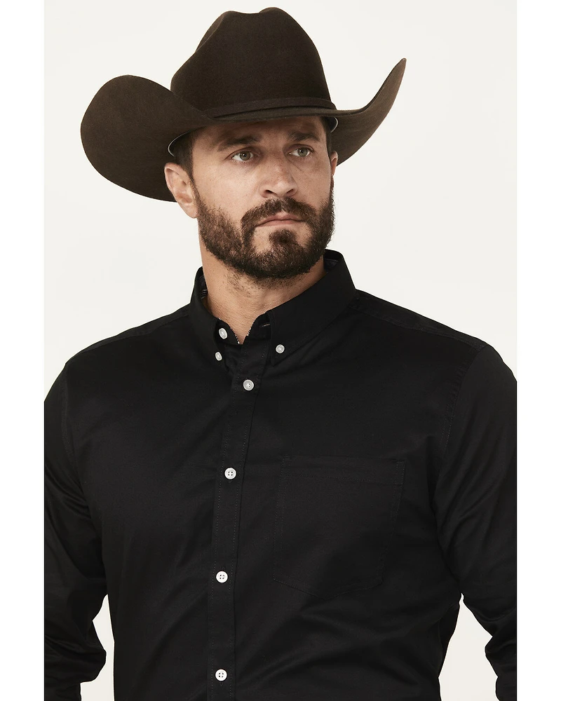 Cody James Men's Basic Twill Long Sleeve Button-Down Performance Western Shirt - Big