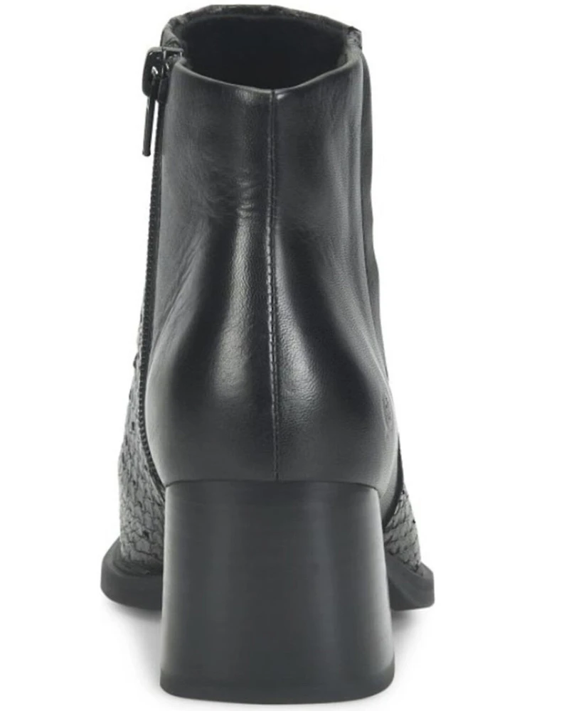 Born Women's Aiken Snakeskin Print Booties - Snip Toe