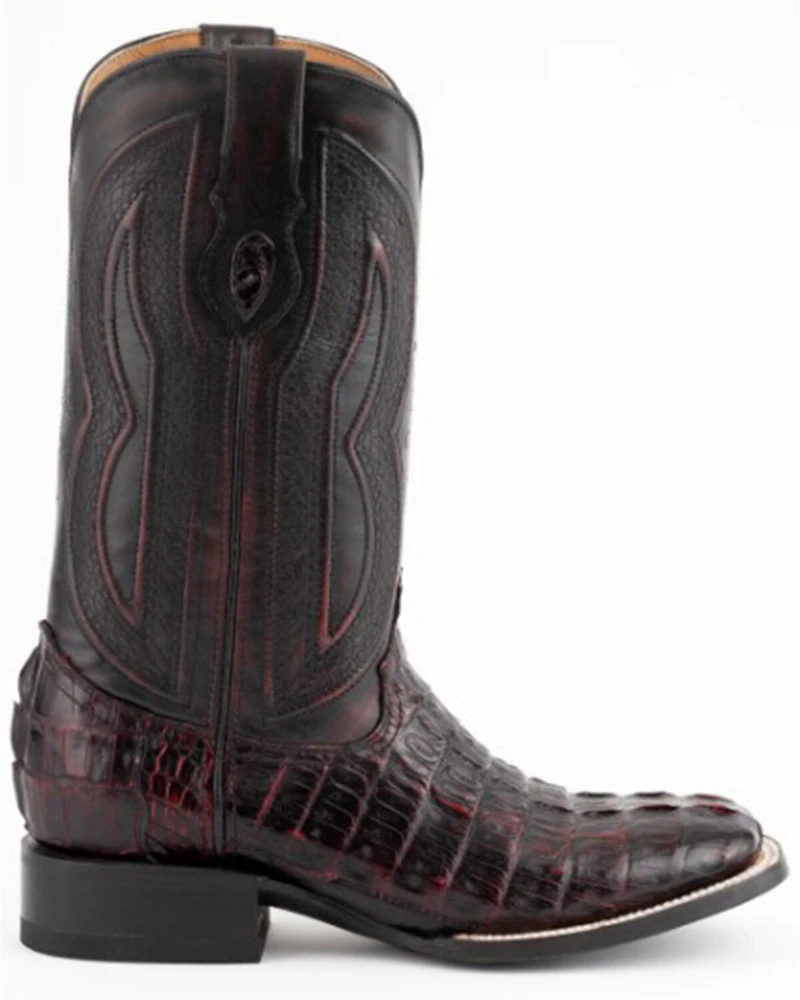Ferrini Men's Dakota Exotic Crocodile Western Boots - Broad Square Toe