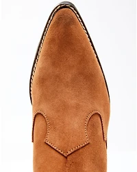 Dan Post Women's Embroidered Inlay Suede Fashion Booties - Snip Toe