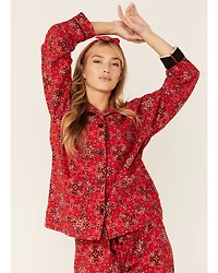 PJ Salvage Women's Boot Barn Exclusive Scarf Print Pajama Set - 2 Piece