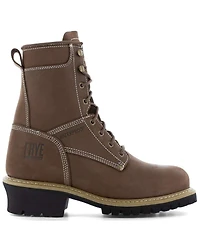 Frye Men's 8" Lace-Up Waterproof Logger Work Boots - Steel Toe