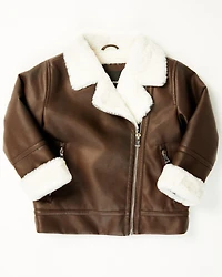 Urban Republic Toddler Girls' Sherpa Lined Moto Jacket